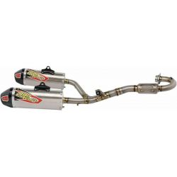 Ligne complète PRO CIRCUIT T-6 Dual Euro inox/silencieux titane/casquette carbone Honda CRF250R