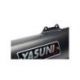 Silencieux +Manchon YASUNI Scooter 4 Black Edition inox noir/casquette carbone Honda SH 300