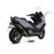 Ligne complète MIVV Speed Edge inox silencieux Steel Black/casquette carbone Kymco AK 550