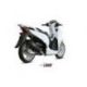 Ligne complète MIVV Speed Edge inox/silencieux Steel Black/casquette carbone Honda SH 300