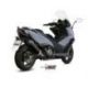 Silencieux MIVV Oval acier noir/casquette carbone Kymco AK-550