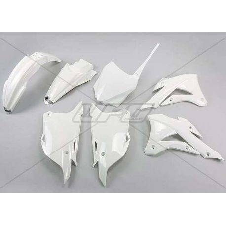 Kit plastique UFO blanc Kawasaki KX85