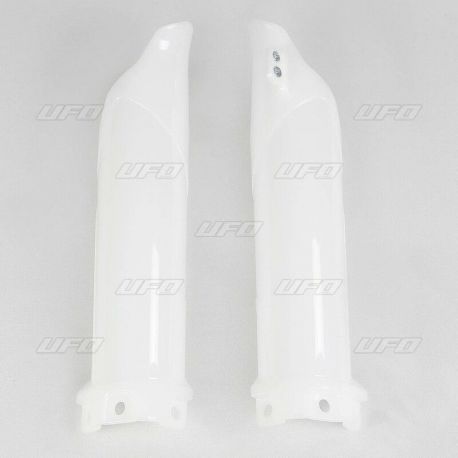 Protections de fourche UFO blanc Kawasaki KX85