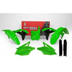 Kit plastique RACETECH vert fluo/noir Kawasaki KX250F