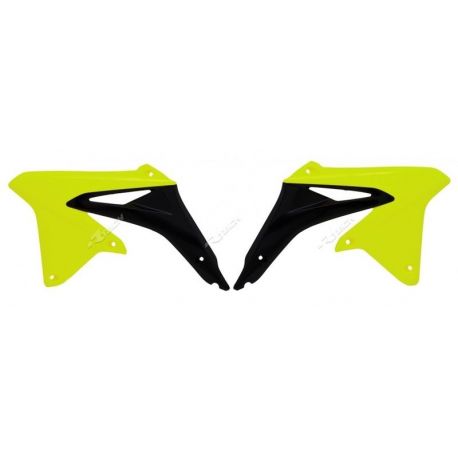 Ouïes de radiateur RACETECH jaune fluo/noir Suzuki RM-Z450