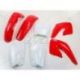 Kit plastique UFO couleur origine rouge/blanc Honda CR125R/250R