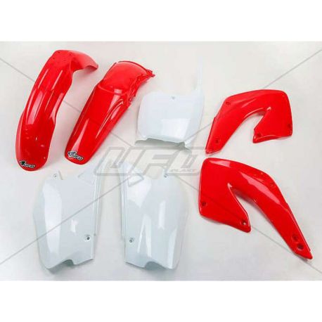 Kit plastique UFO couleur origine rouge/blanc Honda CR125R/250R