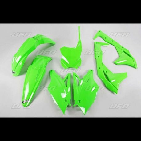 Kit plastique UFO vert fluo Kawasaki KX250F