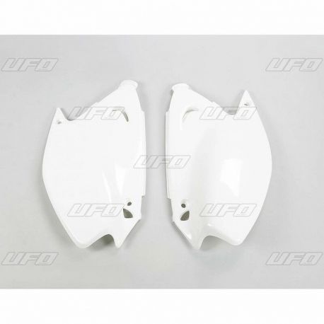 Plaques latérales UFO blanc Kawasaki KX125/250