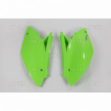 Plaques latérales UFO vert KX Kawasaki KX450F