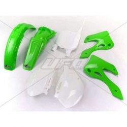 Kit plastique UFO couleur origine vert/blanc Kawasaki KX125/250