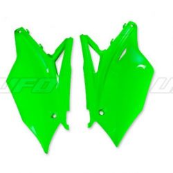 Plaques latérales UFO vert fluo Kawasaki KX450F