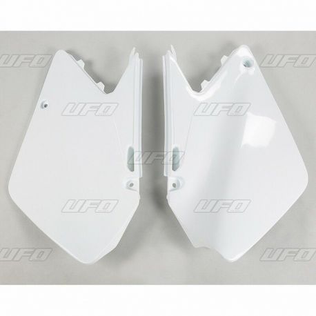 Plaques latérales UFO blanc Suzuki RM125/250