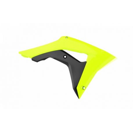 Ouïes de radiateur POLISPORT jaune fluo Honda CRF450R