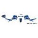 Kit plastique ART couleur origine bleu + kit déco KUTVEK Racer bleu Yamaha PW50