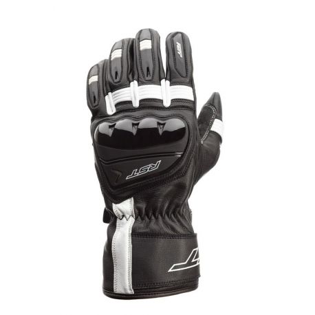 Gants RST Pilot CE cuir noir/blanc taille S 