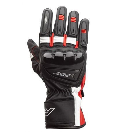 Gants RST Pilot CE cuir noir/rouge/blanc taille M 