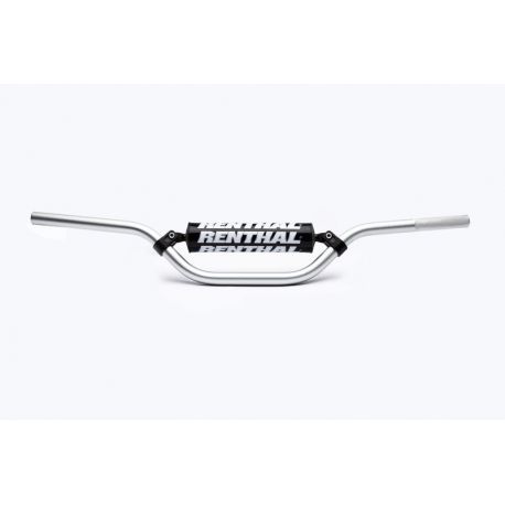 Guidon Ø22,2mm avec barre RENTHAL Classic Mini MX 100CC argent/mousse noire