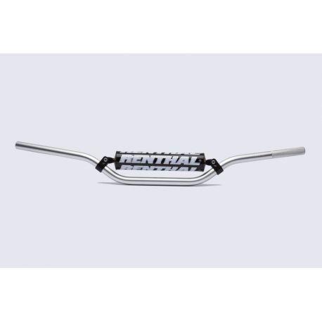 Guidon Ø22,2mm avec barre RENTHAL Classic Suzuki RM argent/mousse noire