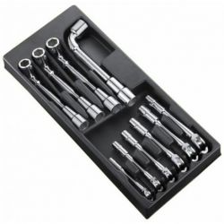 Module d'outils EXPERT 10 clés à pipe 6 pans - plateau plastique