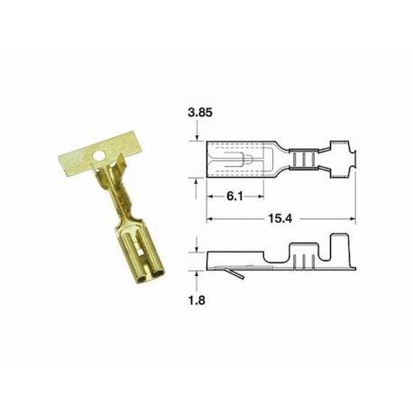 Cosse femelle série 110 ML BIHR Ø0,85mm²/1,25mm² - 50pièces