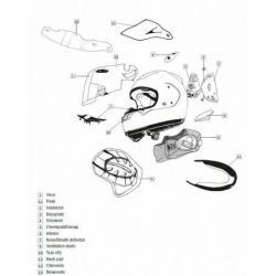 Ventilation duct-5 arai casque intégral curve