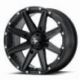 Jante utilitaire MSA Offroad Wheels M33 Clutch noir quad 14x7 4x110 4+3