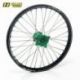 Roue avant complète HAAN WHEELS A60 21x1,60x36T jante noir/moyeu vert/rayons argent/têtes de rayons argent