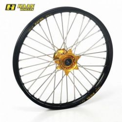 Roue avant complète HAAN WHEELS 21x1,60 jante noir/moyeu or Kawasaki KX250/450F