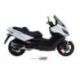 Ligne complète MIVV Urban inox silencieux inox brossé/casquette ABS noir Kymco Xciting 500