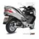 Ligne complète MIVV Urban inox silencieux inox brossé/casquette ABS noir Suzuki Burgman 400