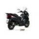 Ligne complète MIVV Urban inox silencieux inox brossé/casquette ABS noir Suzuki Burgman 125/200