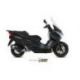 Ligne complète MIVV Urban inox silencieux inox brossé/casquette ABS noir Suzuki Burgman 125/200