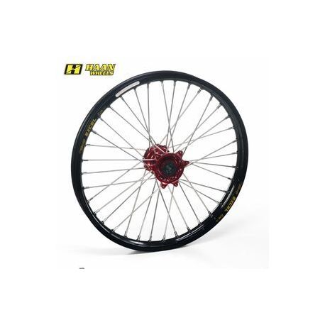 Roue avant complète HAAN WHEELS 17x3,50x36T jante noire/moyeu rouge Gas Gas