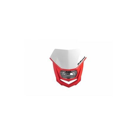 Plaque phare POLISPORT Halo rouge/blanc