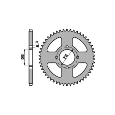 Couronne PBR 41 dents acier pas 428 type 810