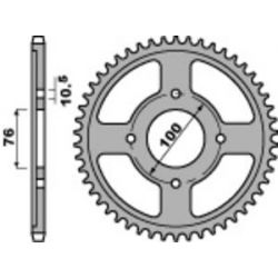 Couronne PBR 56 dents acier pas 428 type 803