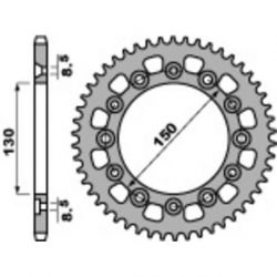 Couronne PBR 41 dents acier pas 520 type 4308