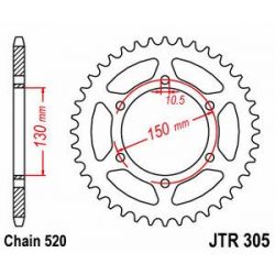 Couronne JT SPROCKETS 46 dents acier pas 520 type 305