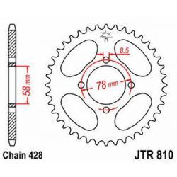 Couronne JT SPROCKETS 41 dents acier pas 428 type 810