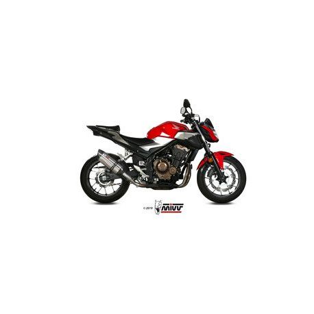 Silencieux MIVV Suono inox/casquette carbone Honda CB500F