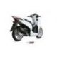 Ligne complète MIVV Speed Edge inox/silencieux Steel Black/casquette carbone Honda SH 300