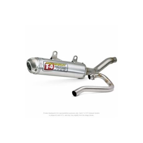 Ligne complète PRO CIRCUIT T-4 inox/silencieux alu brossé/casquette inox Honda TRX450 Sportrax