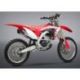 Ligne complète YOSHIMURA RS-9E inox/silencieux double inox/casquette carbone Honda CRF250R