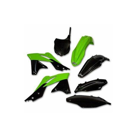 Kit plastique UFO couleur origine (2013) vert/noir Kawasaki KX250F