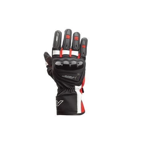 Gants RST Pilot CE cuir noir/rouge/blanc taille S 