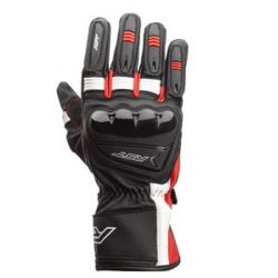 Gants RST Pilot CE cuir noir/rouge/blanc taille L 