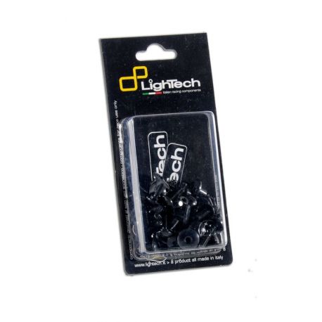 Kit vis de carénage LIGHTECH noir alu (58 pièces) Kawasaki Zx6R