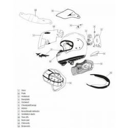 Kit ventilation latéral arai casque intégral aluminium silver