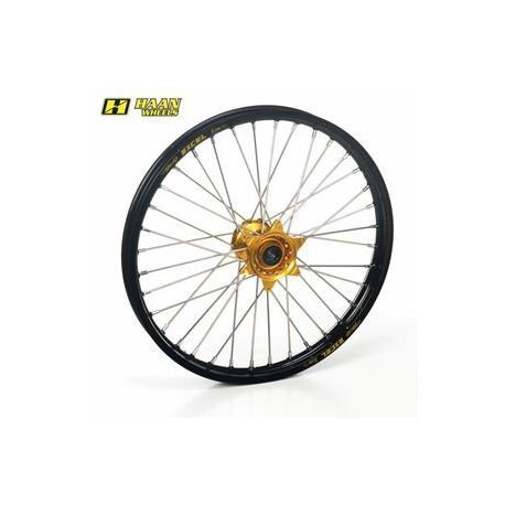 Roue avant complète HAAN WHEELS 21x1,60x36T jante noir/moyeu or